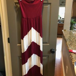 Newbury Kustom Strapless Maxi Dress Crimson S Smal